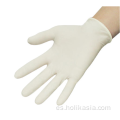 Guantes médicos de esterilización de látex blanco de 9 pulgadas